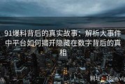 91爆料背后的真实故事：解析大事件中平台如何揭开隐藏在数字背后的真相