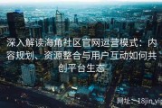 深入解读海角社区官网运营模式：内容规划、资源整合与用户互动如何共创平台生态