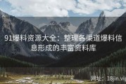 91爆料资源大全：整理各渠道爆料信息形成的丰富资料库