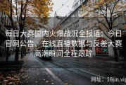 每日大赛国内火爆战况全报道：今日官网公告、在线直播数据与反差大赛高潮瞬间全程跟踪