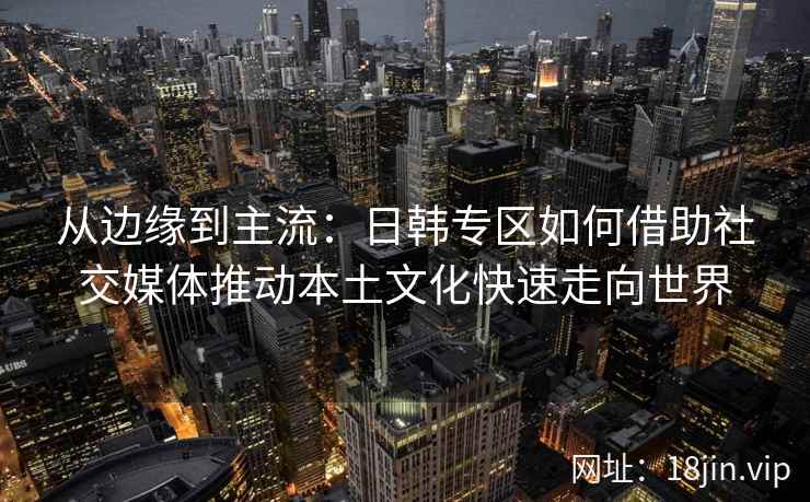 从边缘到主流：日韩专区如何借助社交媒体推动本土文化快速走向世界
