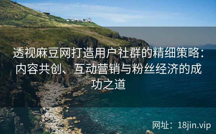 透视麻豆网打造用户社群的精细策略：内容共创、互动营销与粉丝经济的成功之道