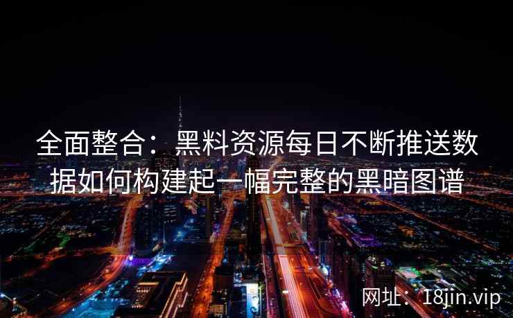 全面整合：黑料资源每日不断推送数据如何构建起一幅完整的黑暗图谱