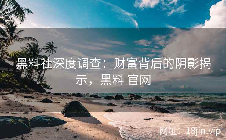黑料社深度调查：财富背后的阴影揭示，黑料 官网