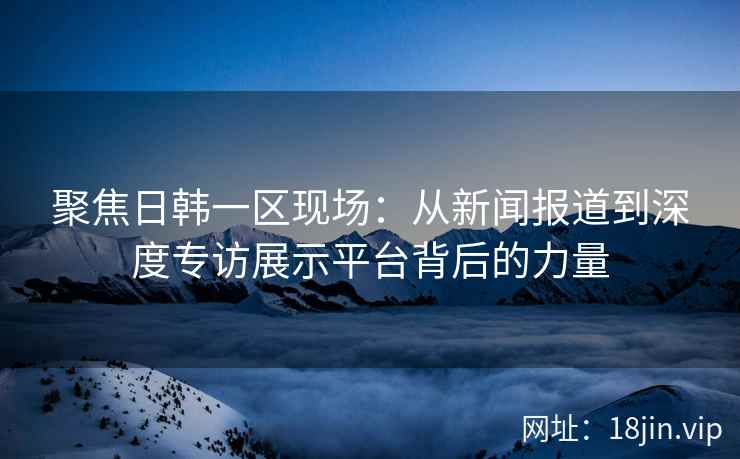 聚焦日韩一区现场：从新闻报道到深度专访展示平台背后的力量