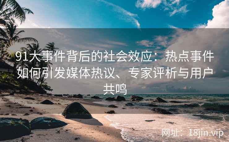 91大事件背后的社会效应：热点事件如何引发媒体热议、专家评析与用户共鸣