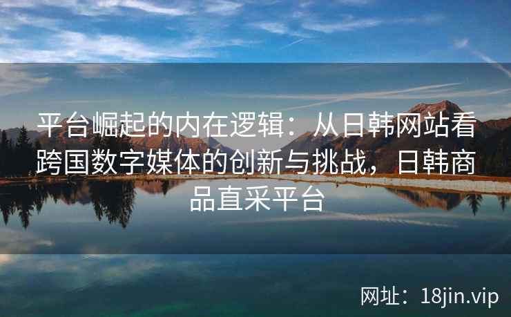 平台崛起的内在逻辑：从日韩网站看跨国数字媒体的创新与挑战，日韩商品直采平台