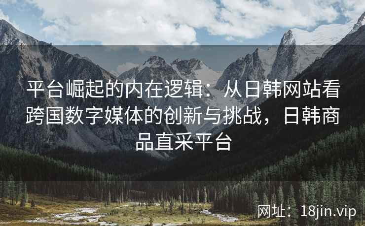 平台崛起的内在逻辑：从日韩网站看跨国数字媒体的创新与挑战，日韩商品直采平台